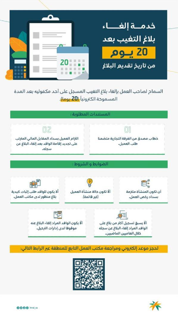 كيفية إلغاء بلاغ التغيب عن العمل